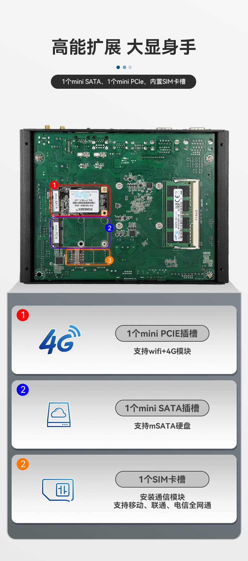 恒信彩无风扇嵌入式工控机,车队管理系统工业电脑,DTB-3002-J1900
