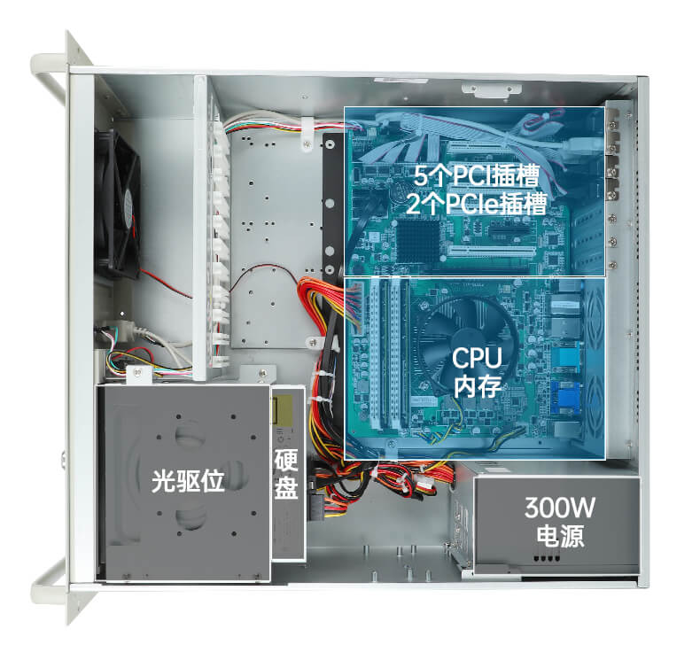 恒信彩4U上架式工控机,工业自动化电脑