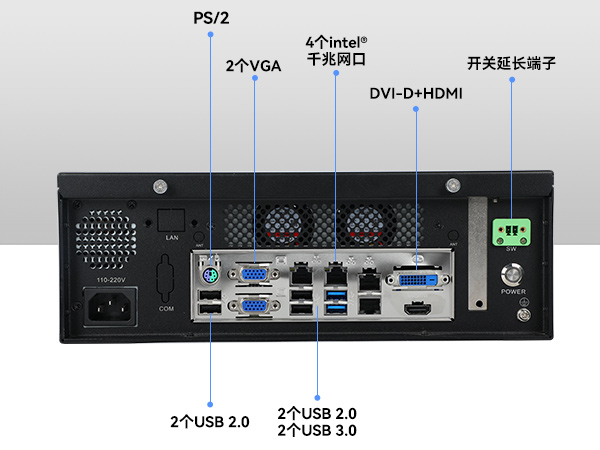 恒信彩桌面式工控机,迷你工业主机,EPC-3100