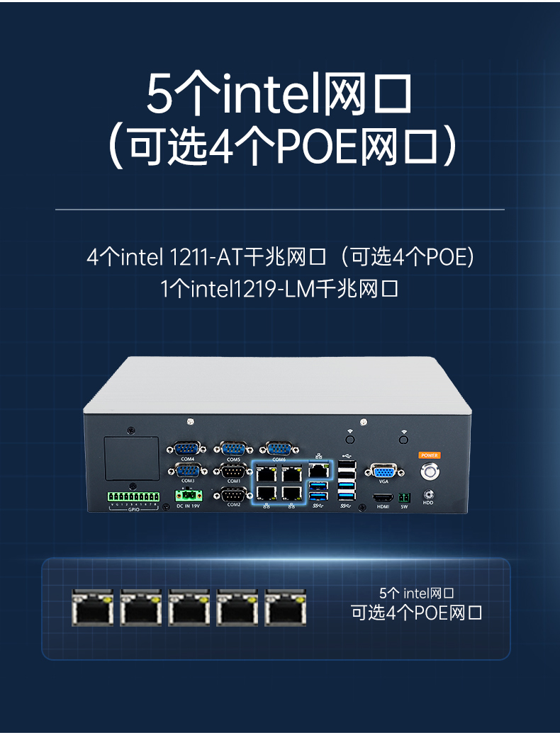 恒信彩嵌入式工控机,5网口6串口工业电脑,DTB-3065-H110.jpg