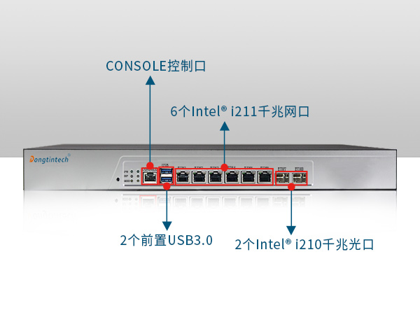 恒信彩1U多网口软路由工控机主机