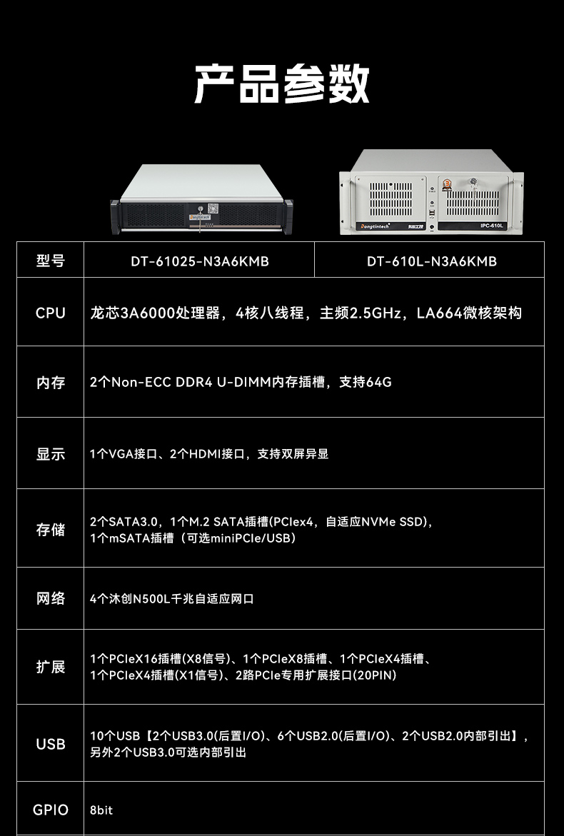 恒信彩国产龙芯工控机,3A6000四核八线程工业主机,DT-61025-N3A6KMB.jpg